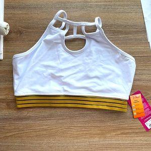 UV Protection White Sport Bra